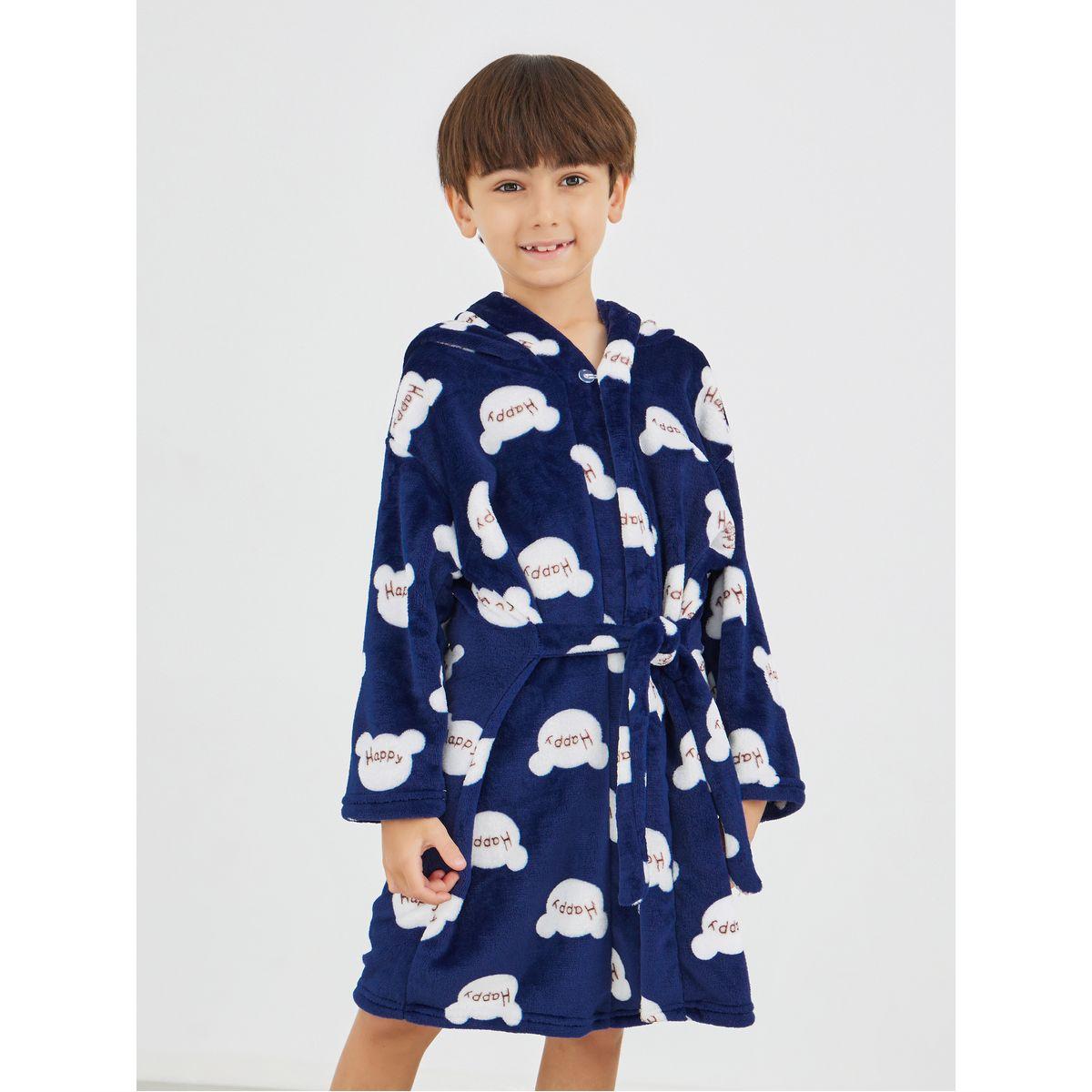 روب حمام مطبع بياقة هودي ورباط-boys-clothing-nightwear-image-2