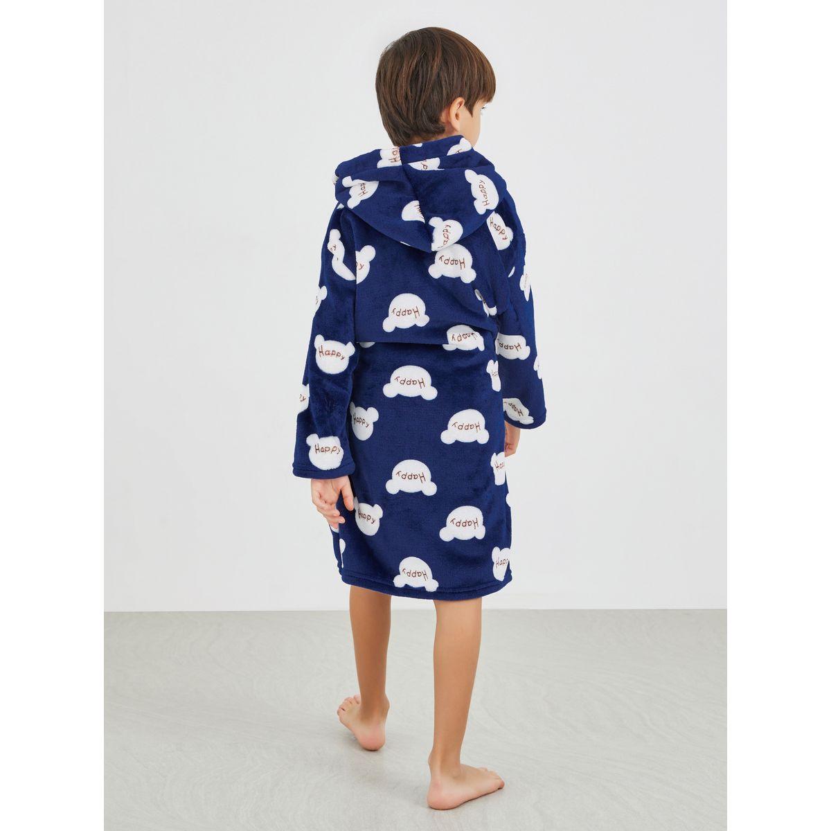 Styli Printed Hooded Tie-Up Bath Robe-boys-clothing-nightwear-image-4
