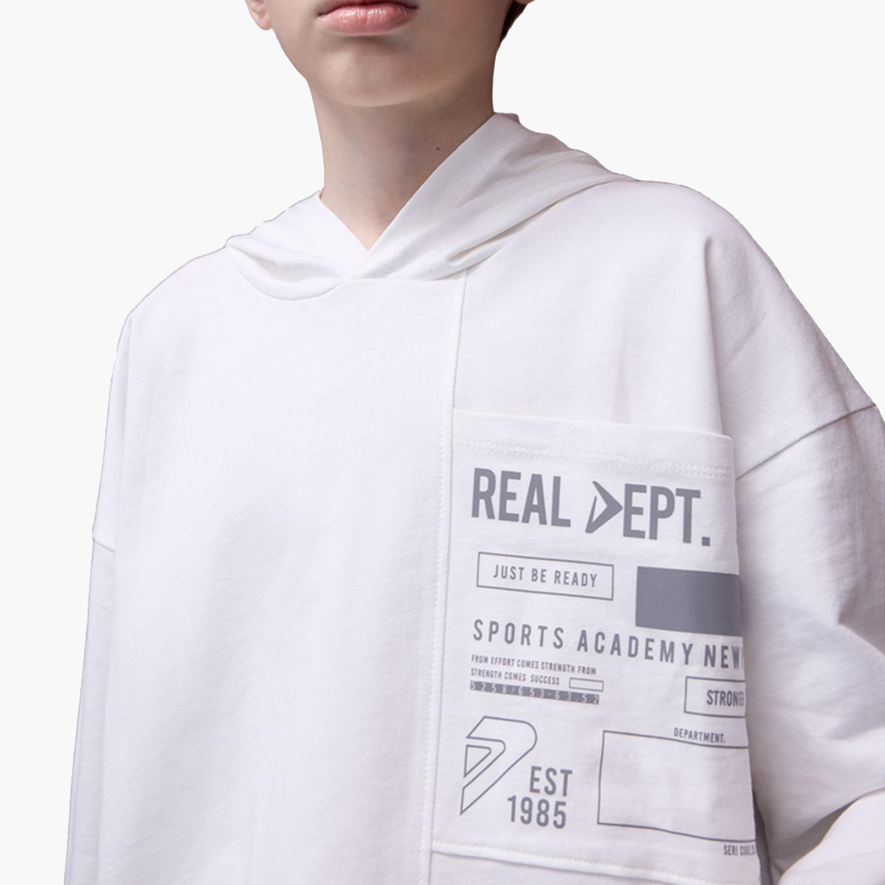 ديفاكتو × ستايلي-  هودي مطبوع للأطفال باللون الأبيض العاجي-boys-clothing-winterwear-sweatshirts-image-3