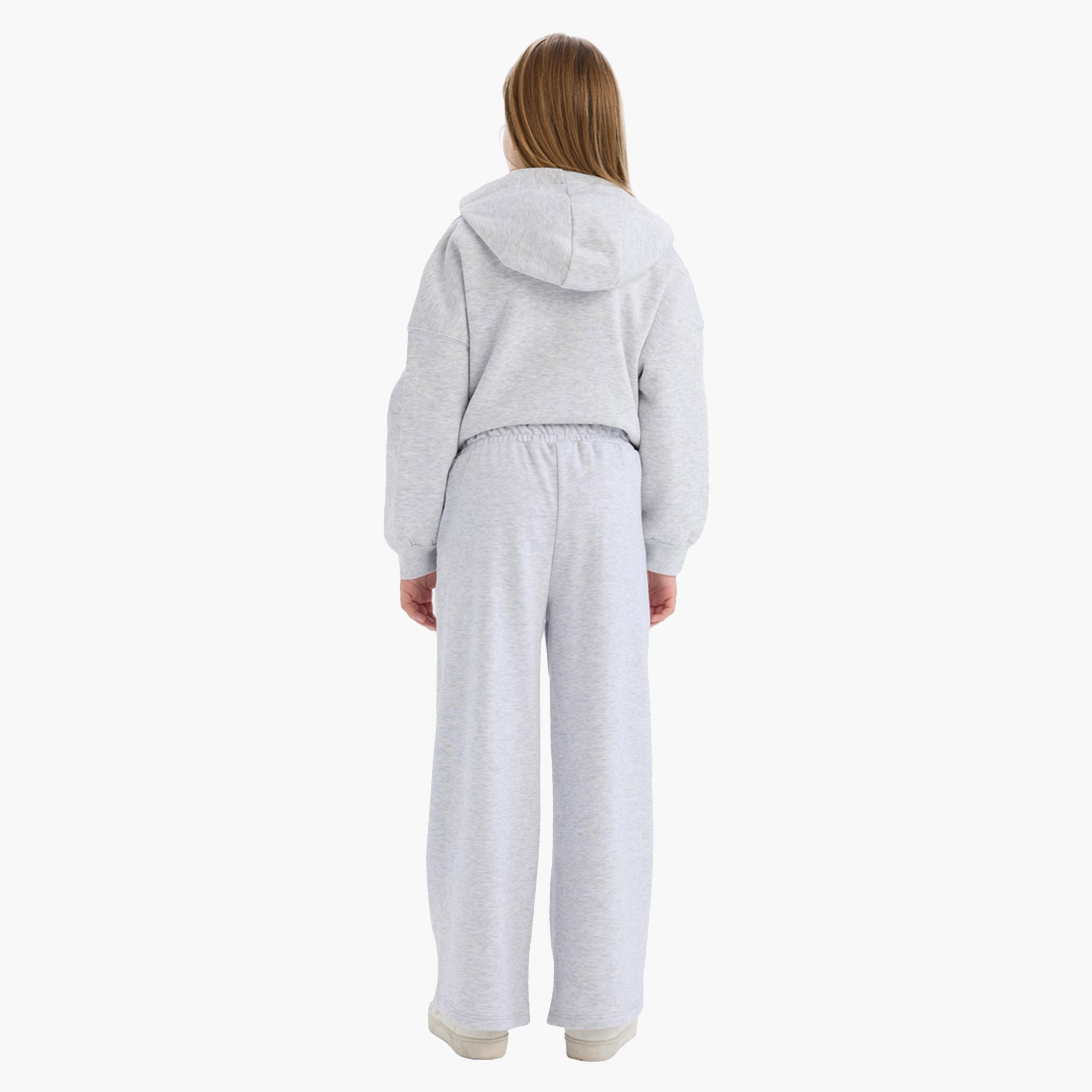ديفاكتو × ستايلي-  بنطال رياضي رمادي واسع الساق للأطفال-girls-clothing-bottoms-trousers-image-4