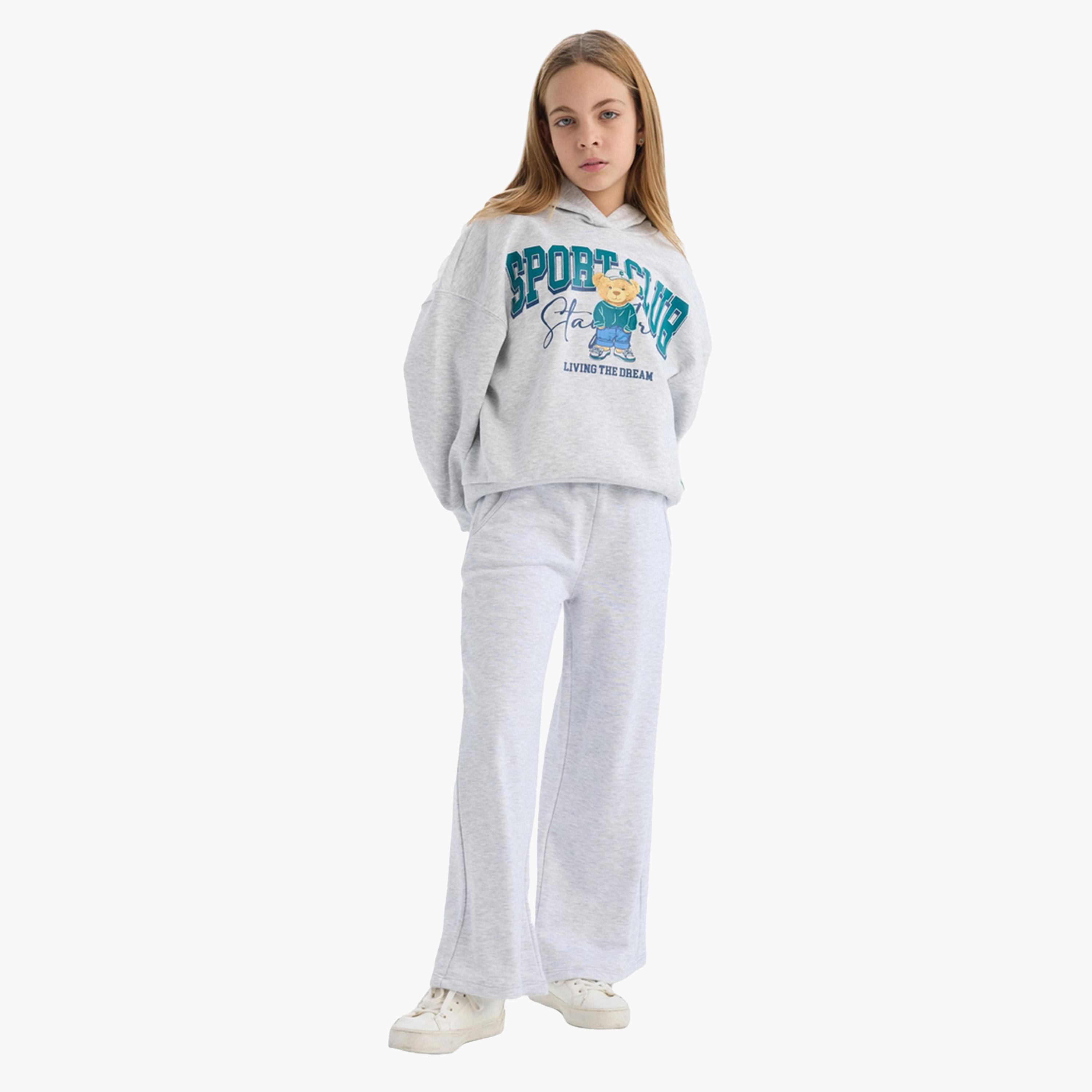 ديفاكتو × ستايلي-  بنطال رياضي رمادي واسع الساق للأطفال-girls-clothing-bottoms-trousers-image-6