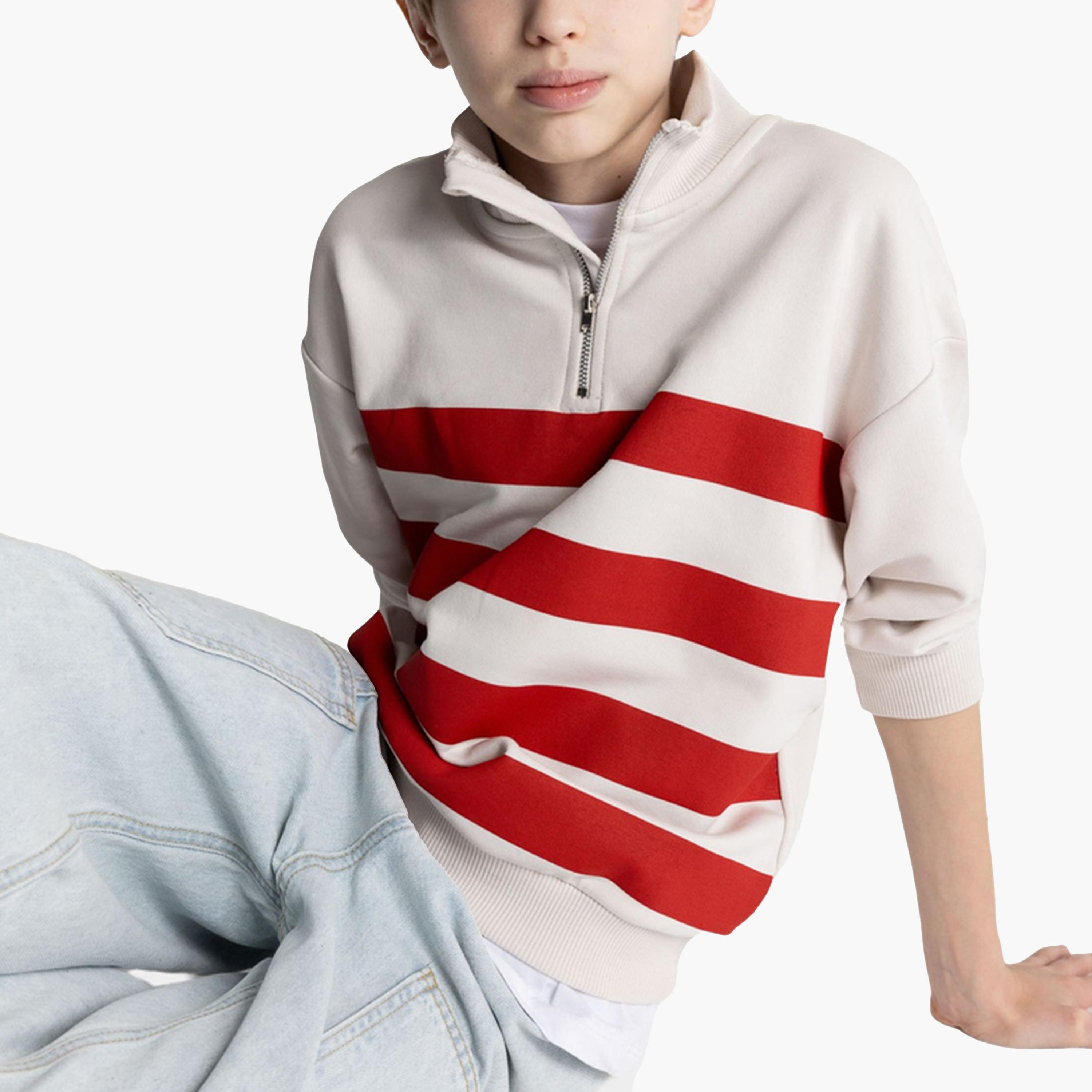 DeFacto X Styli Kids Striped Regular Fit Sweatshirt-boys-clothing-sweatshirts-image-6
