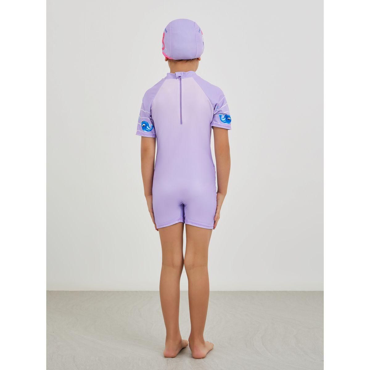 Styli Graphic Print Swimsuit with Cap-girls-clothing-swimwear-image-4