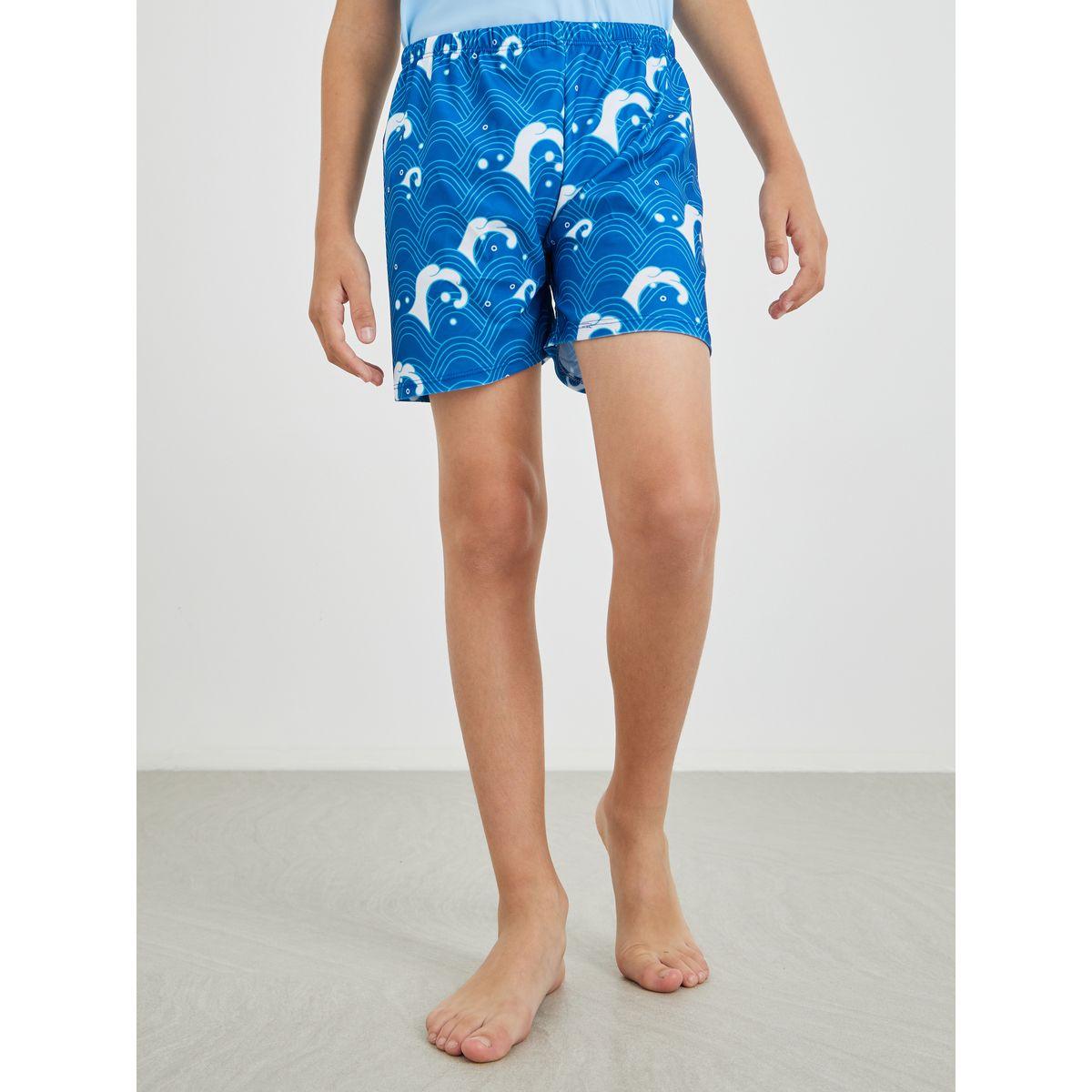 Styli Boys Printed Raglan Sleeve T-Shirt and Shorts Swimsuit-boys-clothing-swimwear-image-4