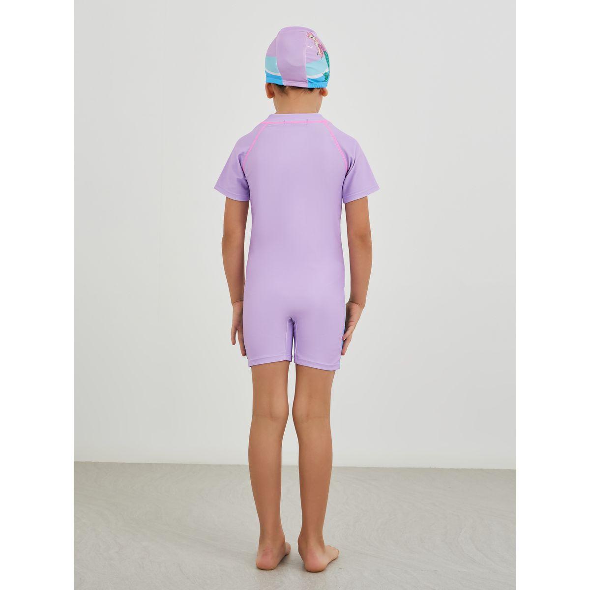 Styli Graphic Print Swimsuit with Cap-sports-gear-gym-image-4