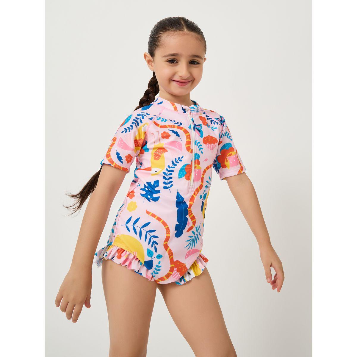 بدلة رياضية بطبعة جرافيك ونصف سحَّاب غلق-sports-girls-clothing-tops-image-2