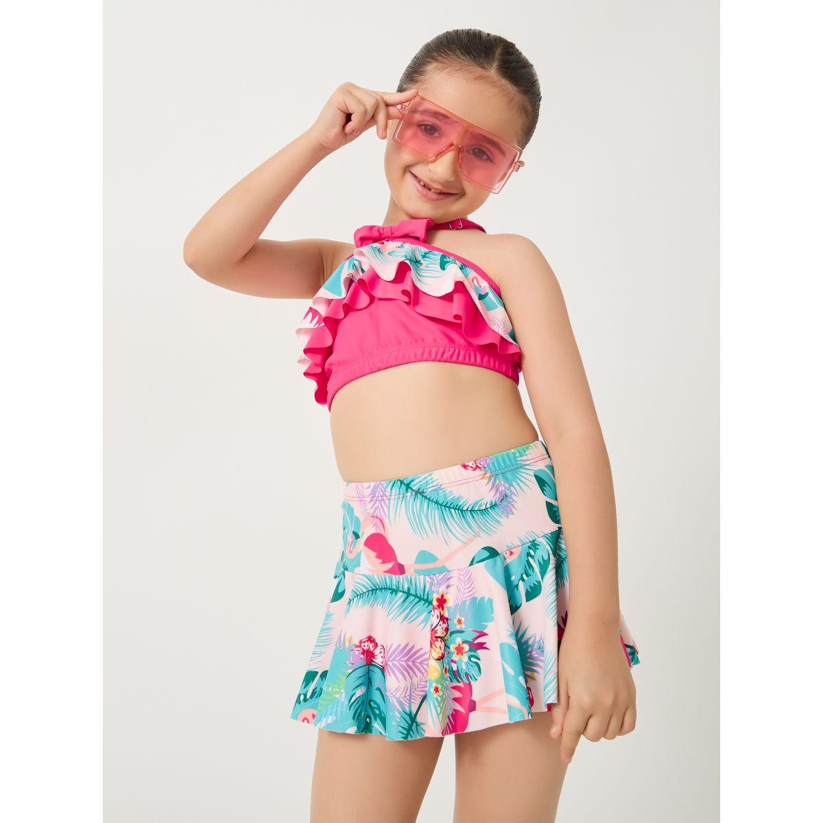 بدلة رياضية من تنورة مع شورت وبلوزة قصيرة-sports-girls-clothing-tops-image-1