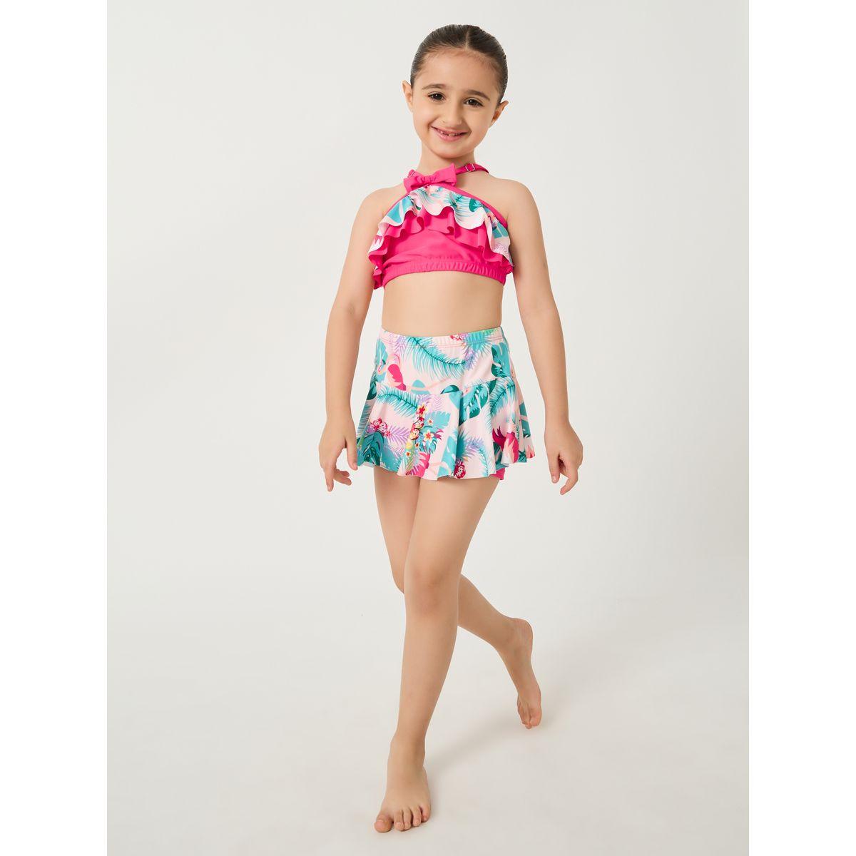 بدلة رياضية من تنورة مع شورت وبلوزة قصيرة-sports-girls-clothing-tops-image-2