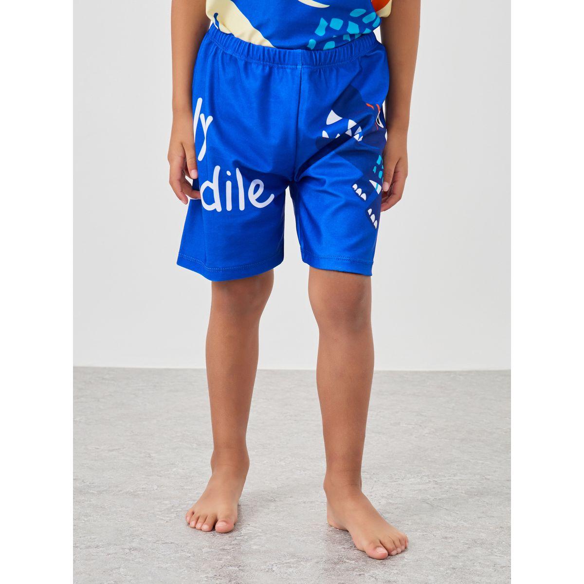 Styli Boys Graphic Print Raglan Sleeve T-Shirt and Shorts Swimsuit-sports-boys-clothing-tops-image-5