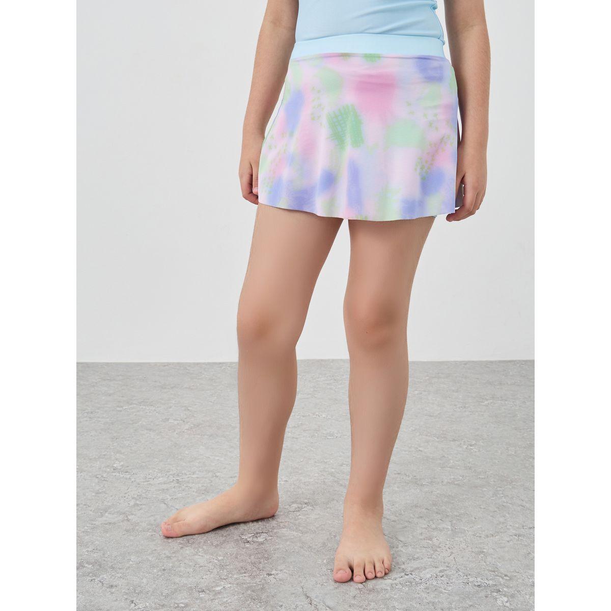 Styli Girls Blue Printed Raglan Sleeve Swimsuit-girls-clothing-swimwear-image-5