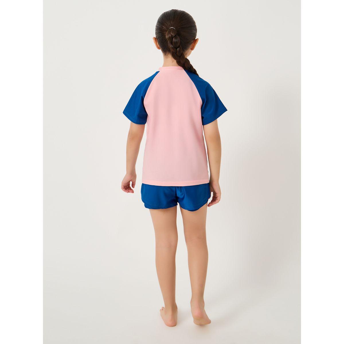 بدلة سادة بنمط كتل الالوان وياقة عالية-sports-girls-clothing-tops-image-7