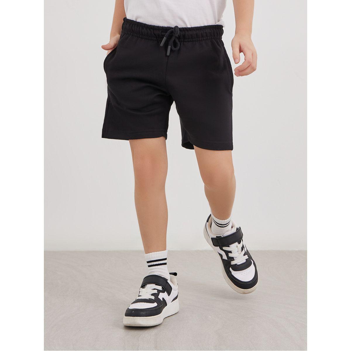 Styli Solid Shorts with Drawstring-boys-clothing-schoolwear-bottoms-shorts-image-1