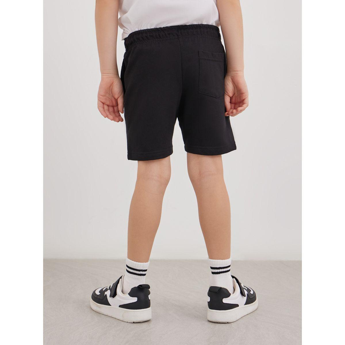 Styli Solid Shorts with Drawstring-boys-clothing-schoolwear-bottoms-shorts-image-4