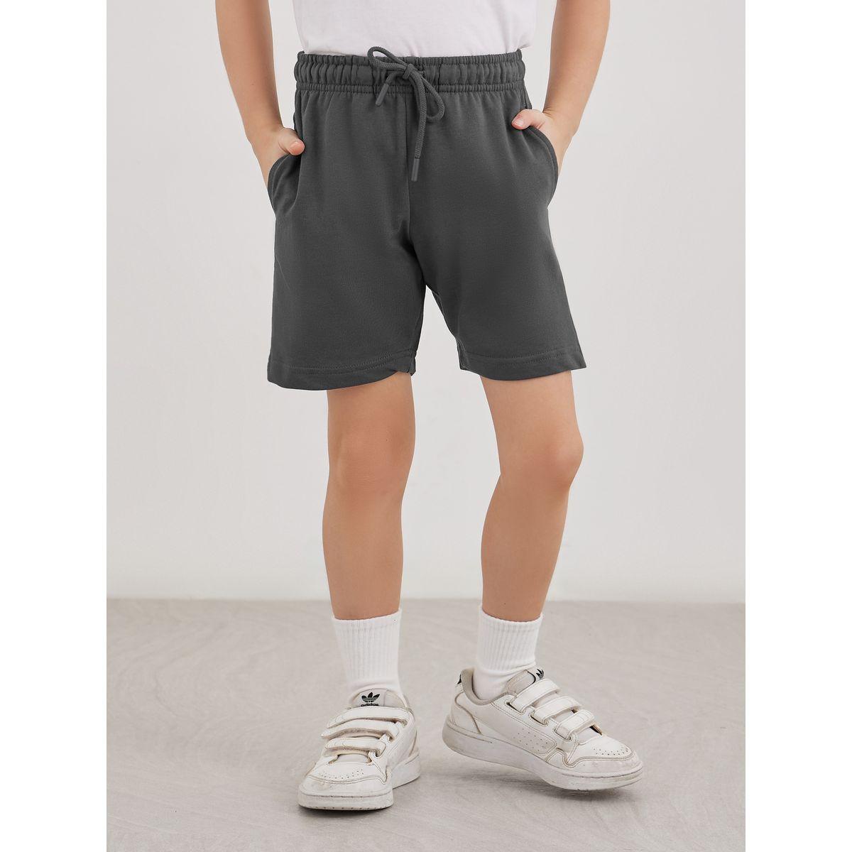 Styli Solid Shorts with Drawsting-boys-clothing-schoolwear-bottoms-shorts-image-1