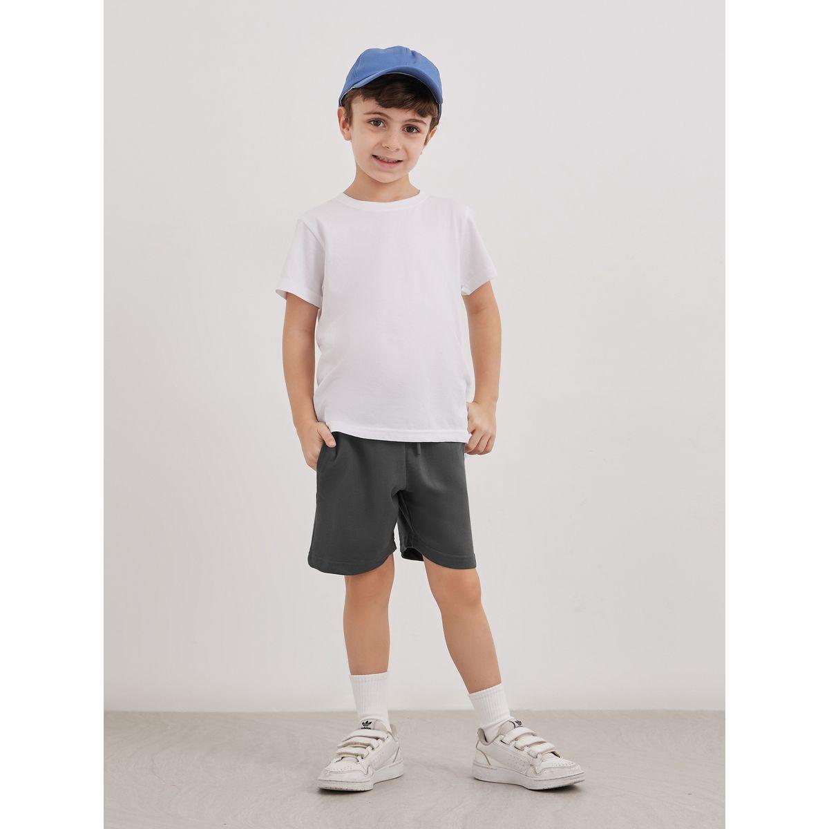 Styli Solid Shorts with Drawsting-boys-clothing-schoolwear-bottoms-shorts-image-2