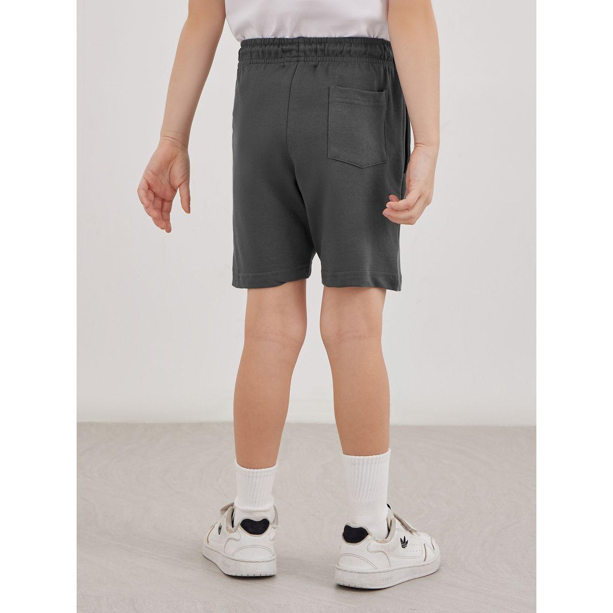 Styli Solid Shorts with Drawsting-boys-clothing-schoolwear-bottoms-shorts-image-4