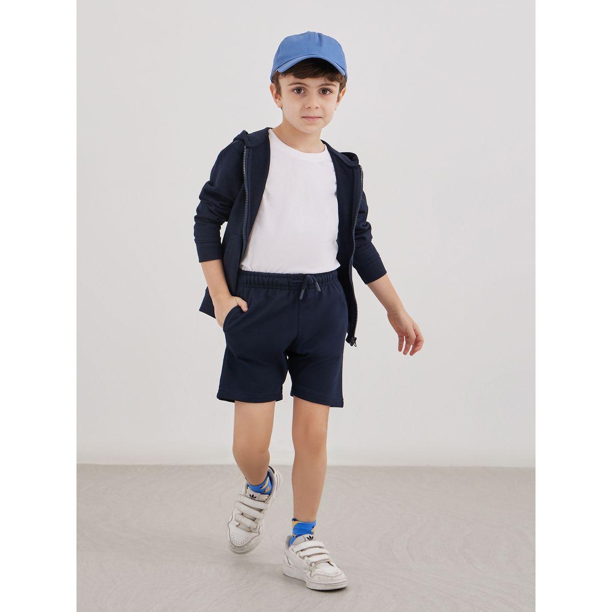 Styli Solid Shorts with Drawsting-boys-clothing-schoolwear-bottoms-shorts-image-2