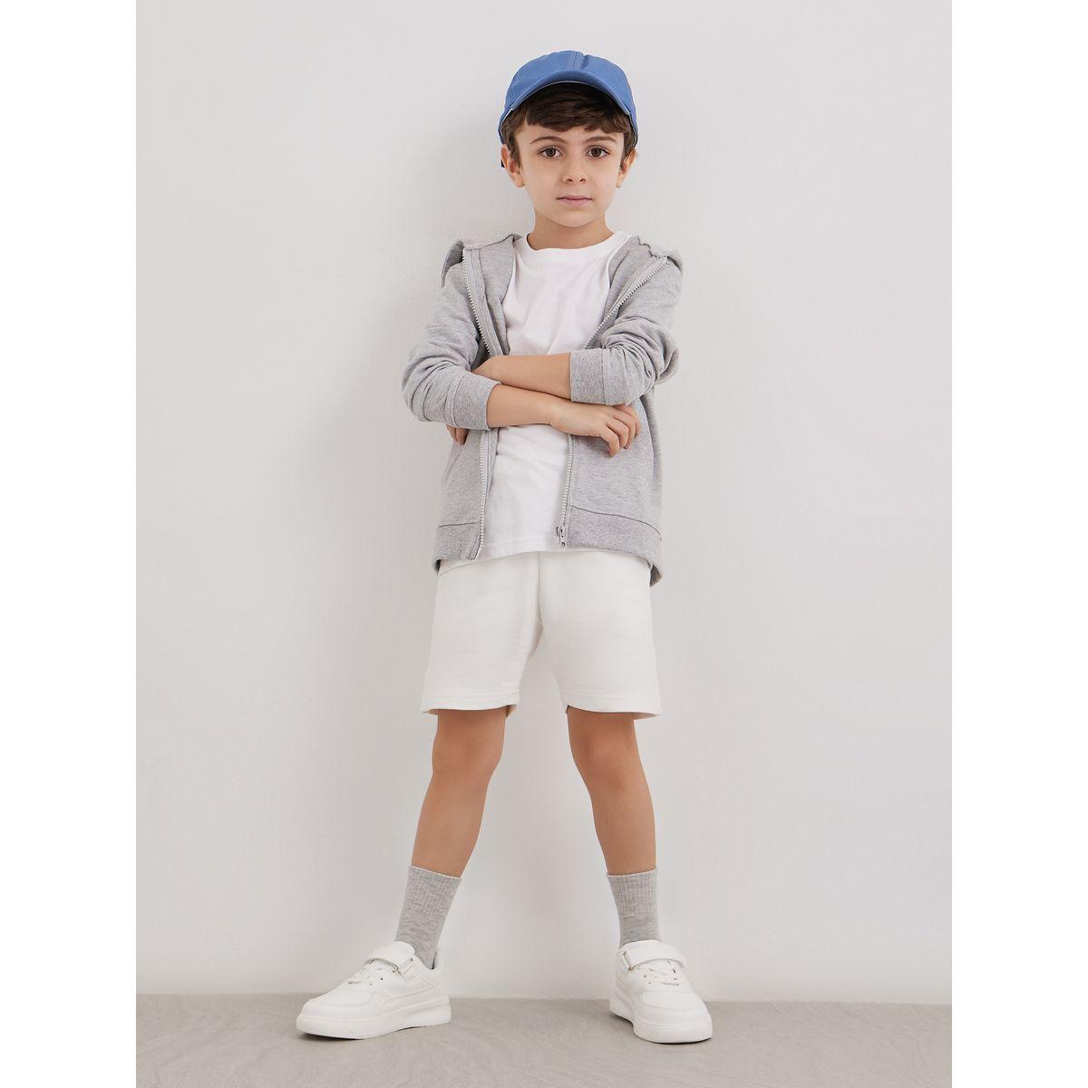 Styli Solid Shorts with Drawstring-boys-clothing-schoolwear-bottoms-shorts-image-2