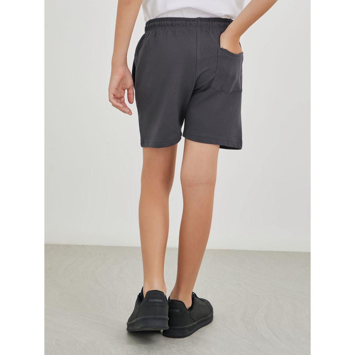 Styli Solid Shorts with Drawstring-boys-clothing-schoolwear-bottoms-shorts-image-4