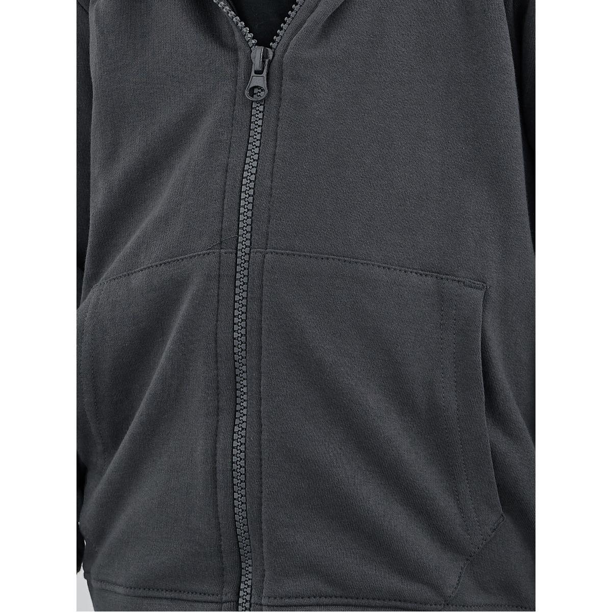 Styli Charcoal Cotton Full Zip Hoodie with Pocket-boys-clothing-jacketsandcoats-image-4