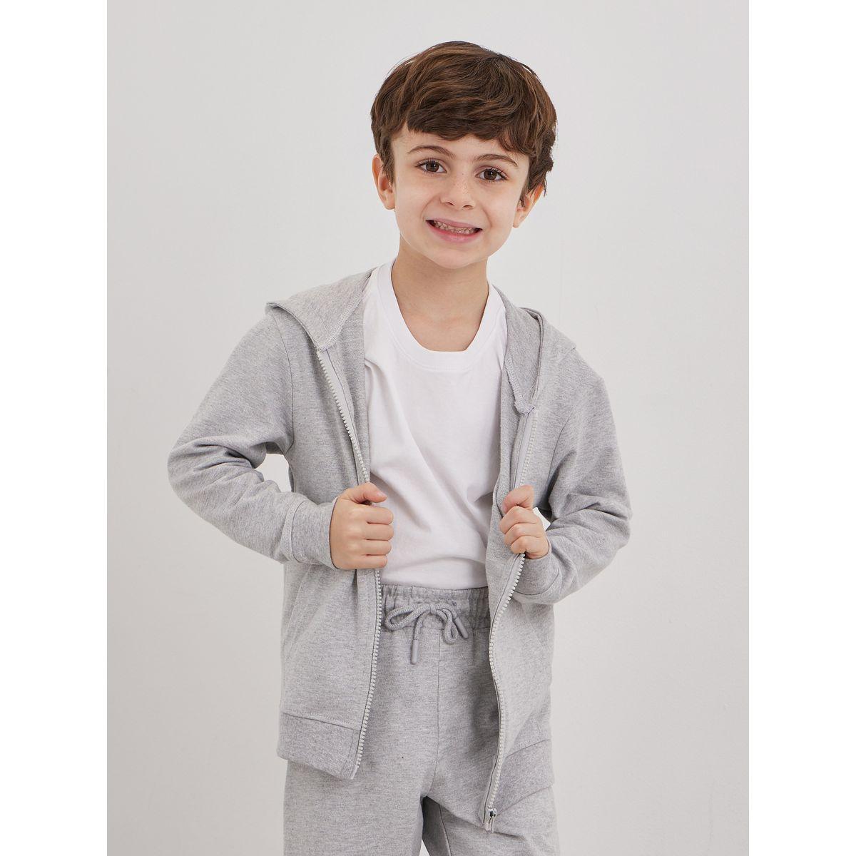 Styli Grey Cotton Full Zip Hoodie with Pocket-boys-clothing-jacketsandcoats-image-1
