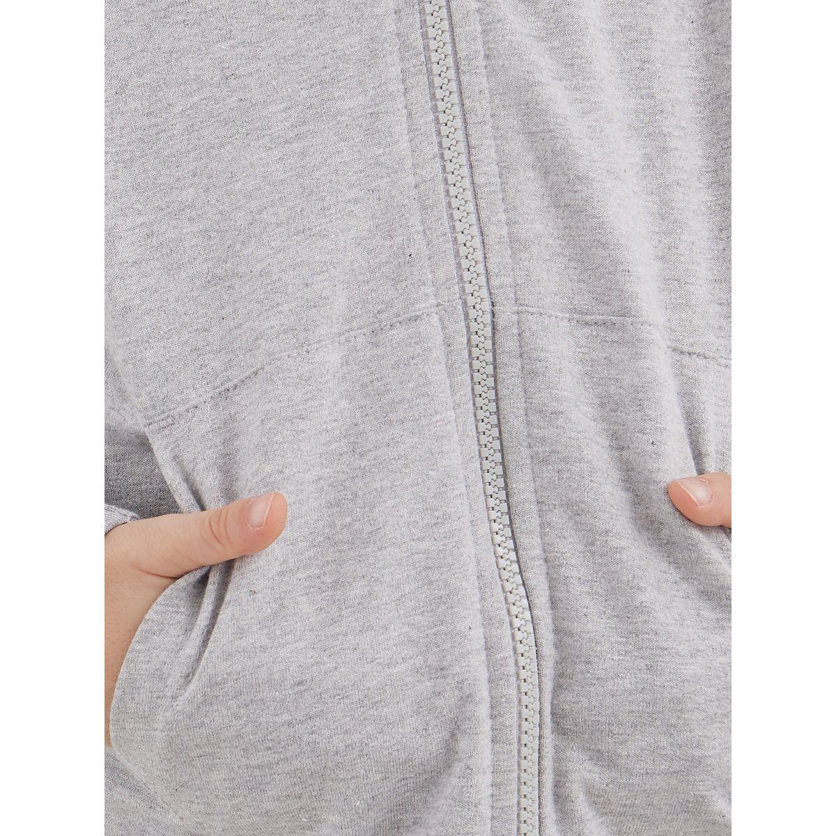 Styli Grey Cotton Full Zip Hoodie with Pocket-boys-clothing-jacketsandcoats-image-4