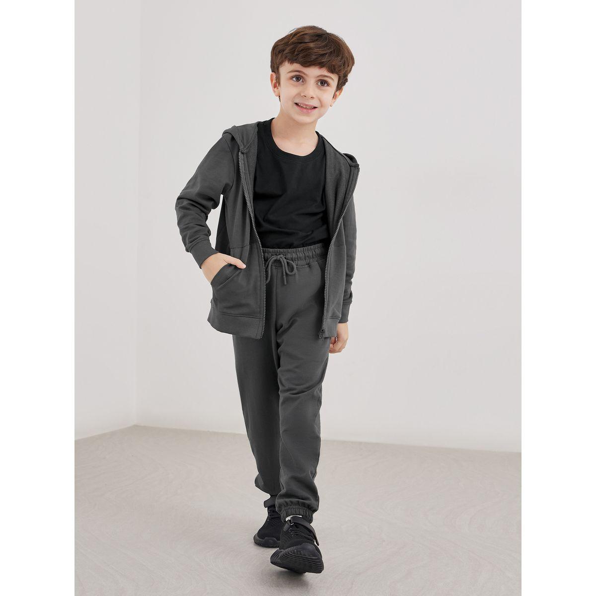 جوغر قطني بتفاصيل جيوب-boys-clothing-schoolwear-bottoms-joggers-image-2