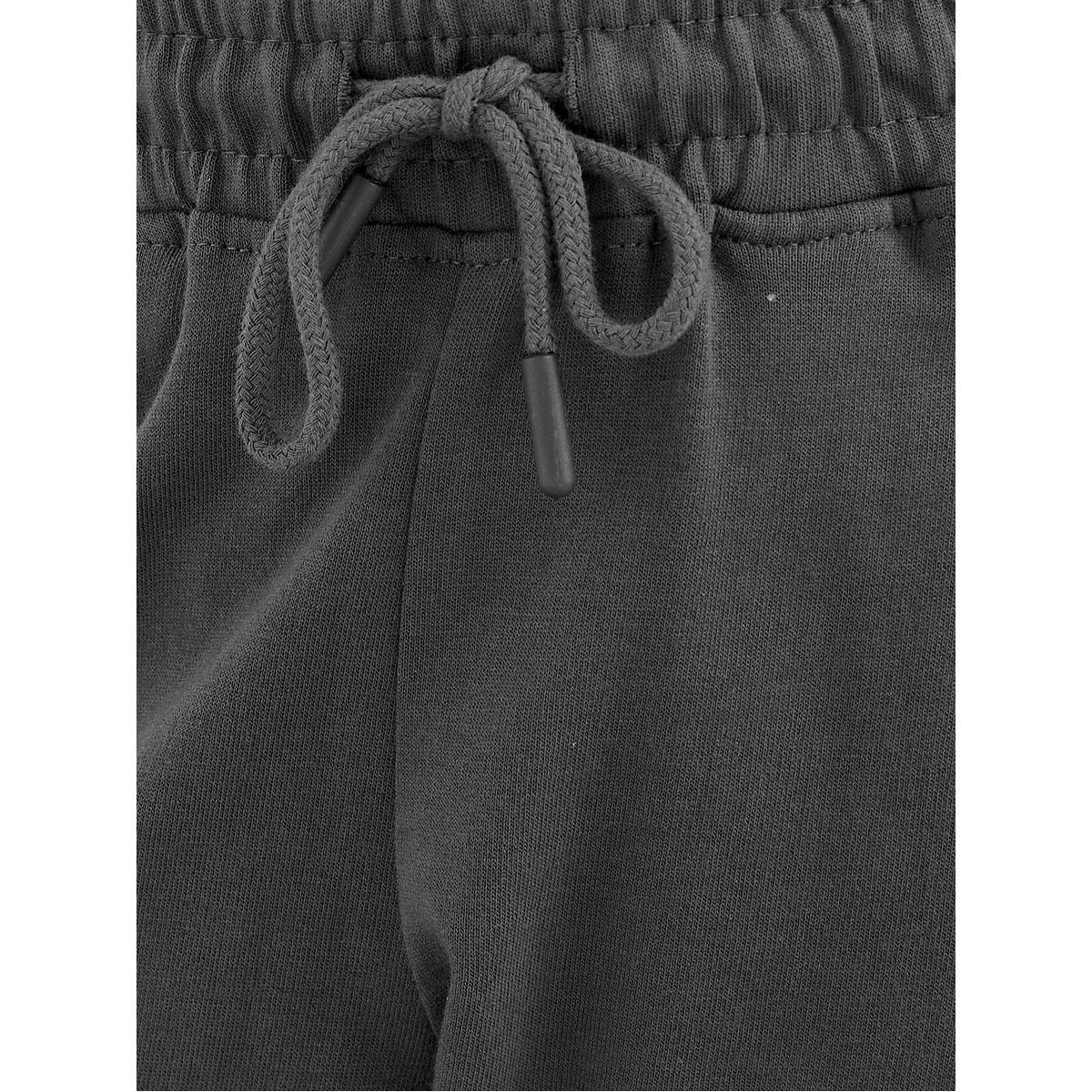 Styli Charcoal Cotton Cuffed Joggers with Pockets-boys-clothing-schoolwear-bottoms-joggers-image-3