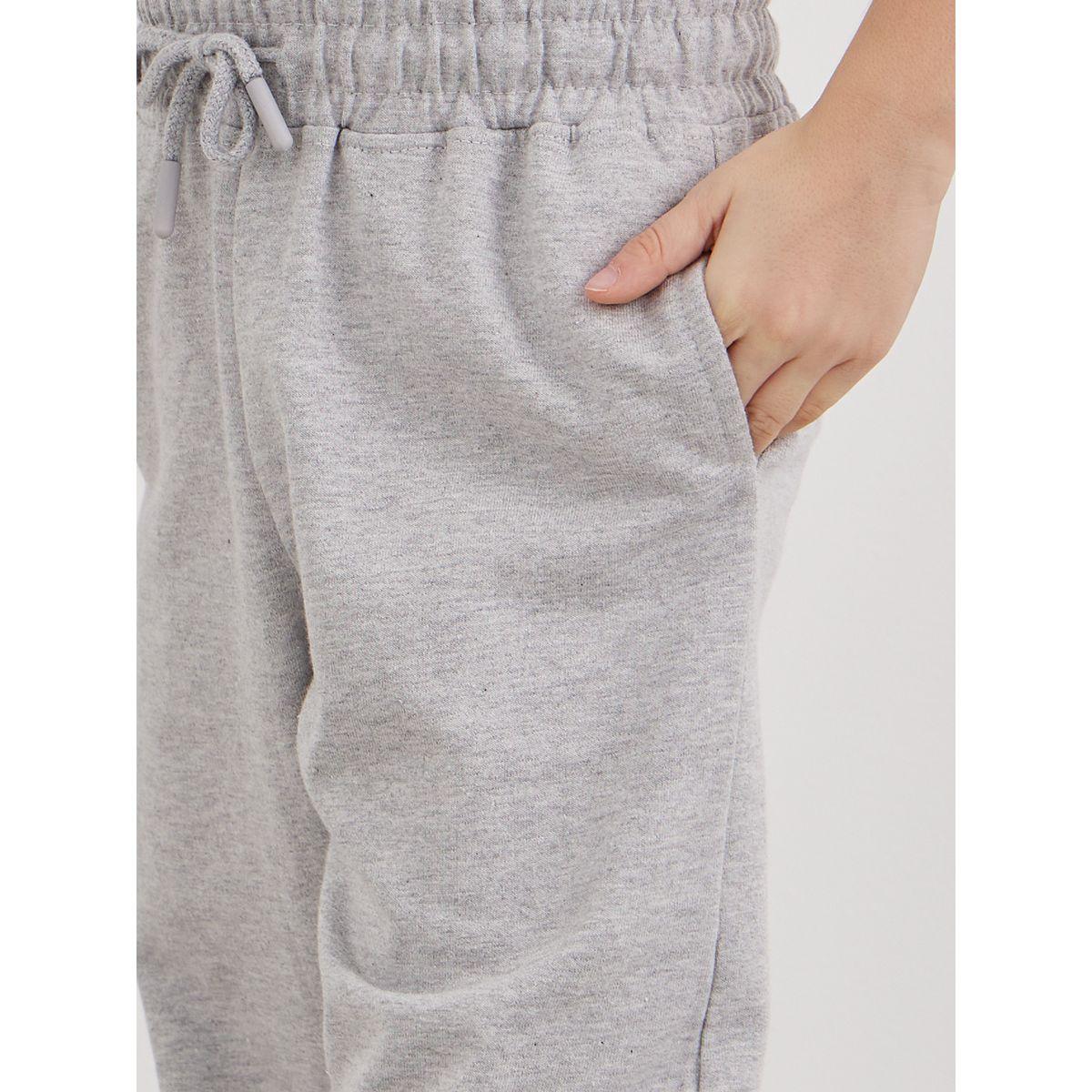 Styli Grey Cotton Cuffed Joggers with Pockets-boys-clothing-schoolwear-bottoms-joggers-image-3