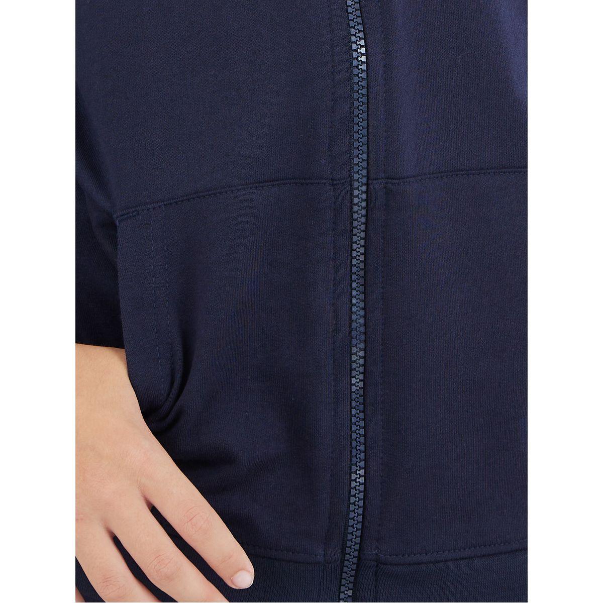 Styli Navy Blue Full Zip Hoodie with Pockets-boys-clothing-jacketsandcoats-image-4