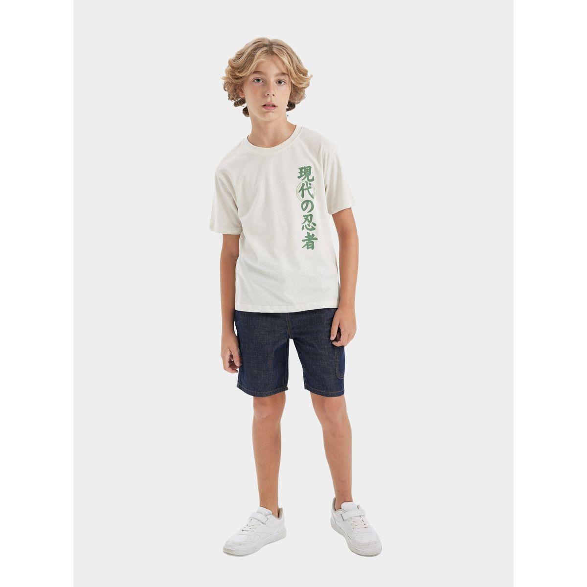 DeFacto Kids White with Dragon Print T-Shirt-boys-clothing-tshirtsandpolos-image-4