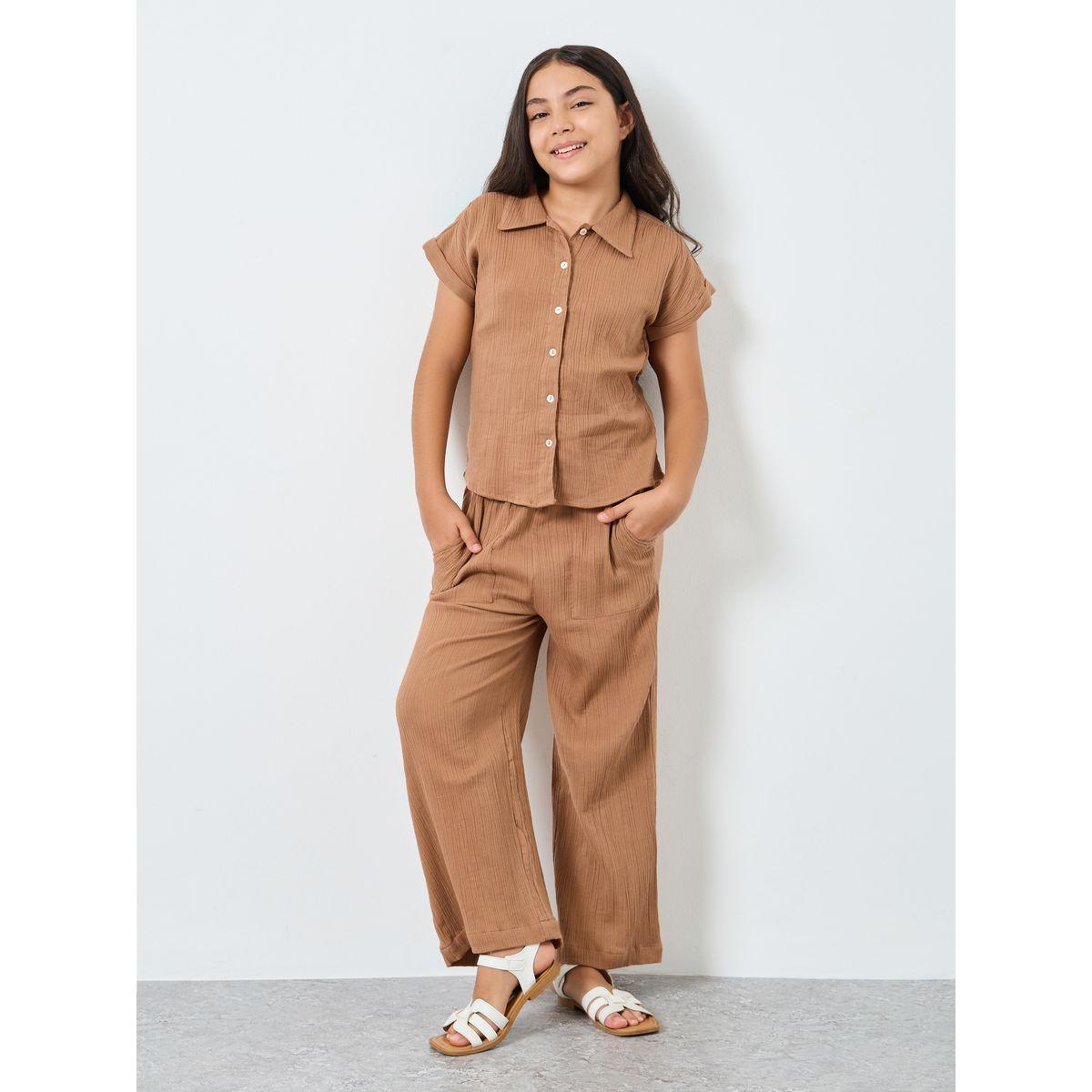 بنطال بتفاصيل بارزة الملمس-girls-clothing-bottoms-trousers-image-2