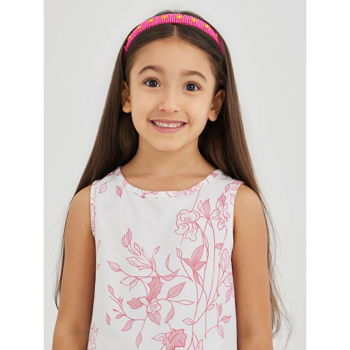 مجموعة من بنطال كيلوت وبلوزة بطبعة زهور مع كشكش-girls-clothing-setsandcoords-image-4
