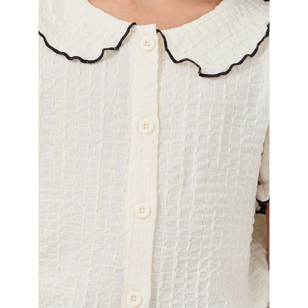 بلوزة بياقة بيتر بان مع حافة بنمط خس-girls-clothing-blousesandshirts-image-3