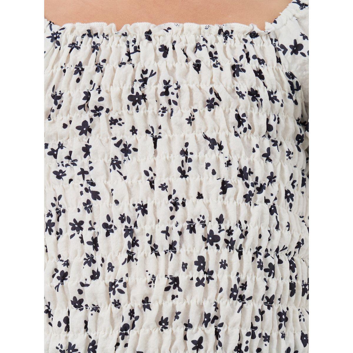 بلوزة بطبعة زهور وأكمام قصيرة-girls-clothing-blousesandshirts-image-3