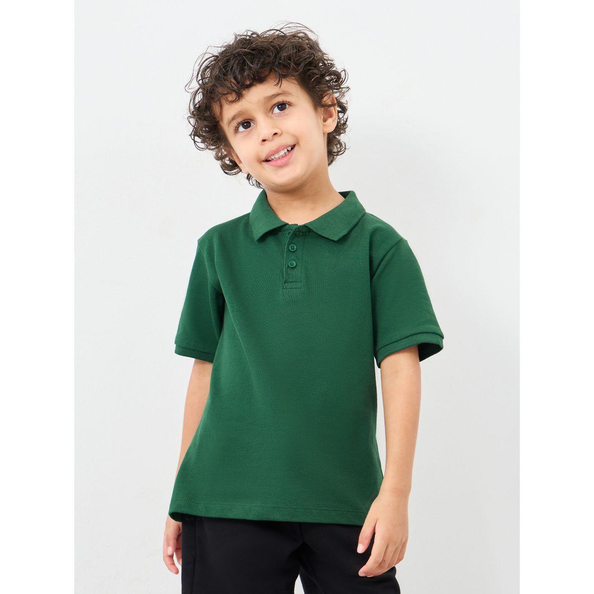 تيشيرت سادة بياقة بولو وأكمام قصيرة-boys-clothing-tshirtsandpolos-image-4