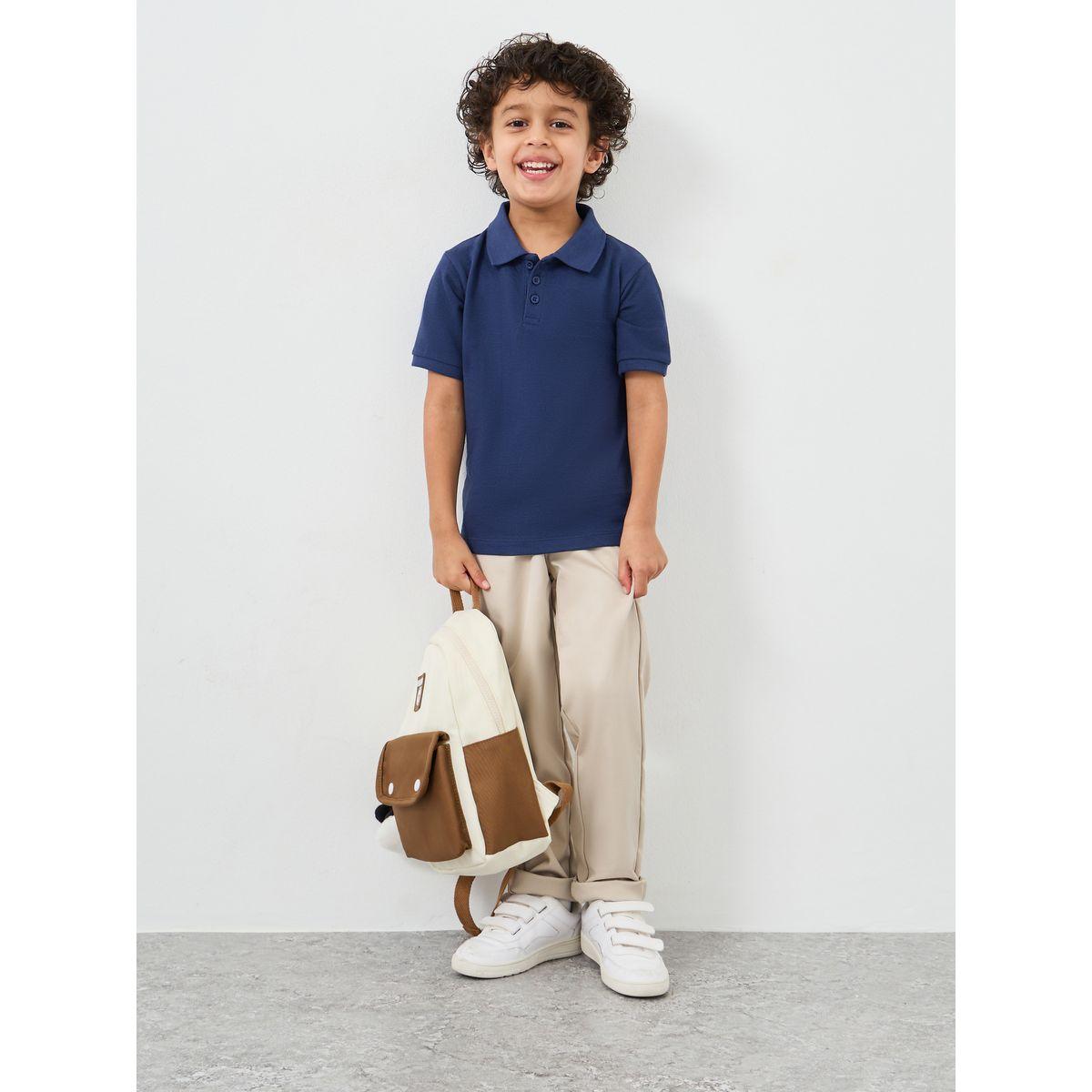 تيشيرت سادة بياقة بولو وأكمام قصيرة-boys-clothing-tshirtsandpolos-image-2
