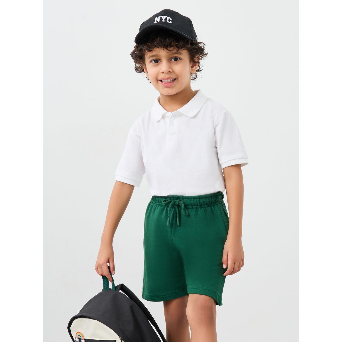 Styli Boys White Solid Cotton Polo T-Shirt-boys-clothing-tshirtsandpolos-image-1