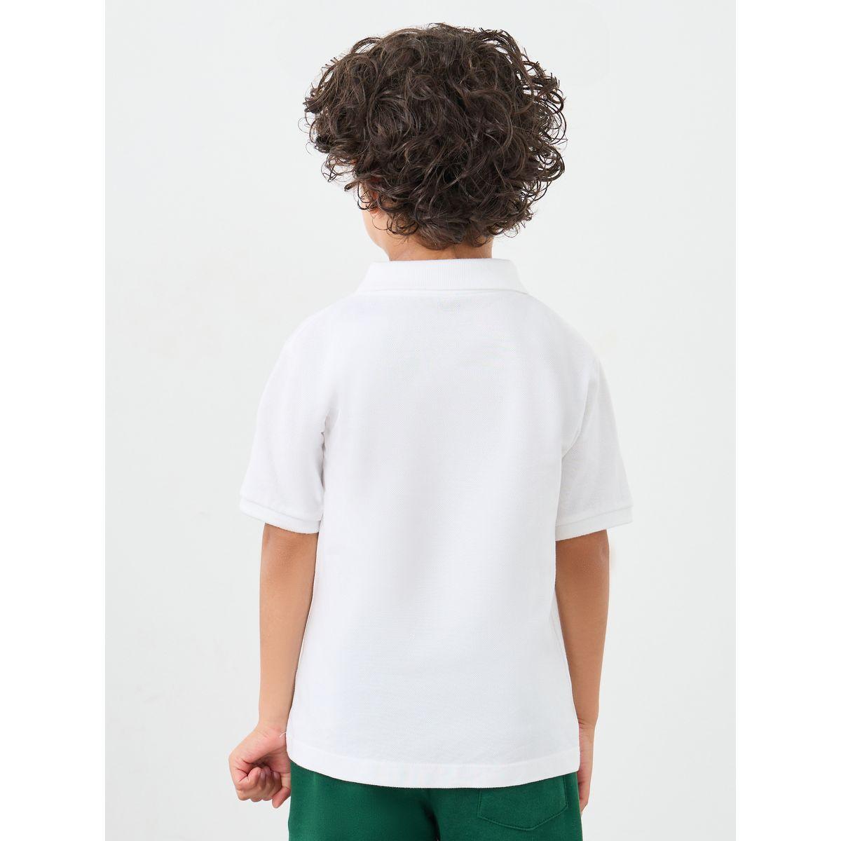 Styli Boys White Solid Cotton Polo T-Shirt-boys-clothing-tshirtsandpolos-image-5