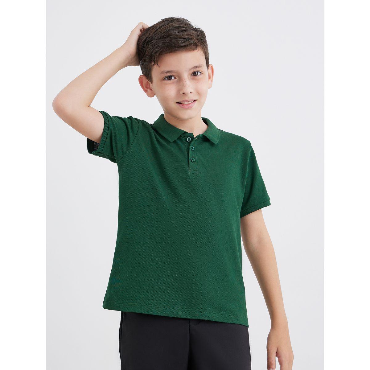 Styli Boys Green Cotton Polo T-Shirt-boys-clothing-tshirtsandpolos-image-3