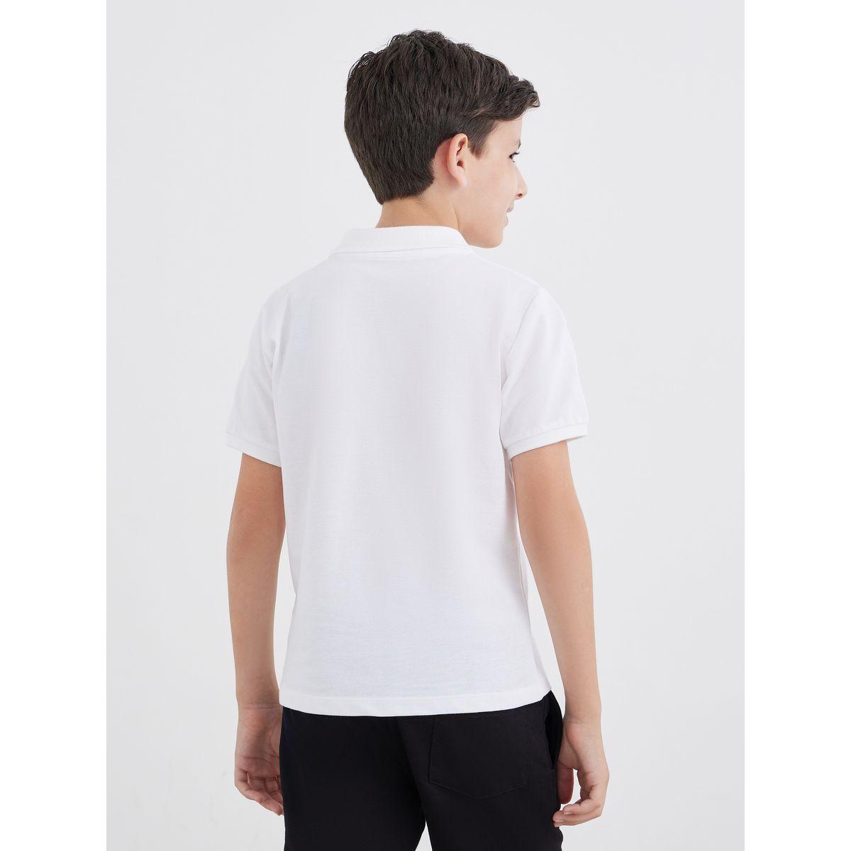 Styli Boys White Cotton Polo T-Shirt-boys-clothing-tshirtsandpolos-image-4