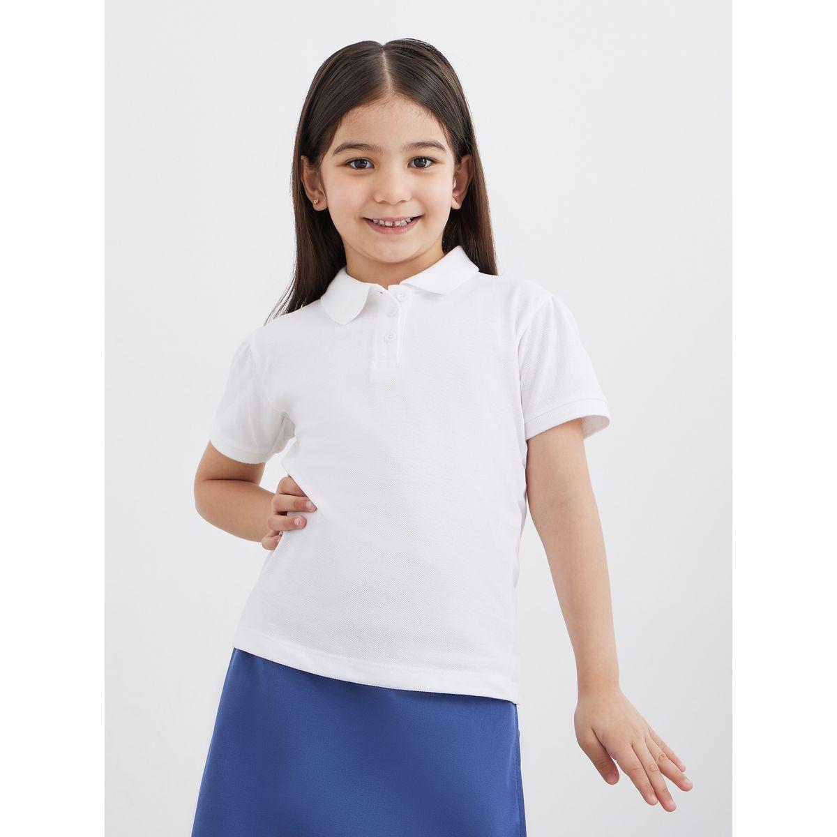 تيشيرت بياقة بولو وأكمام قصيرة-girls-clothing-tshirts-image-1