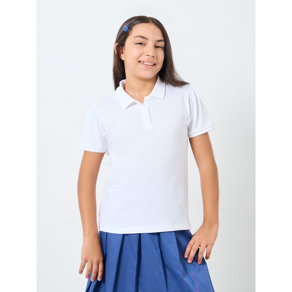 تيشيرت بياقة بولو وأكمام قصيرة-girls-clothing-tshirts-image-1