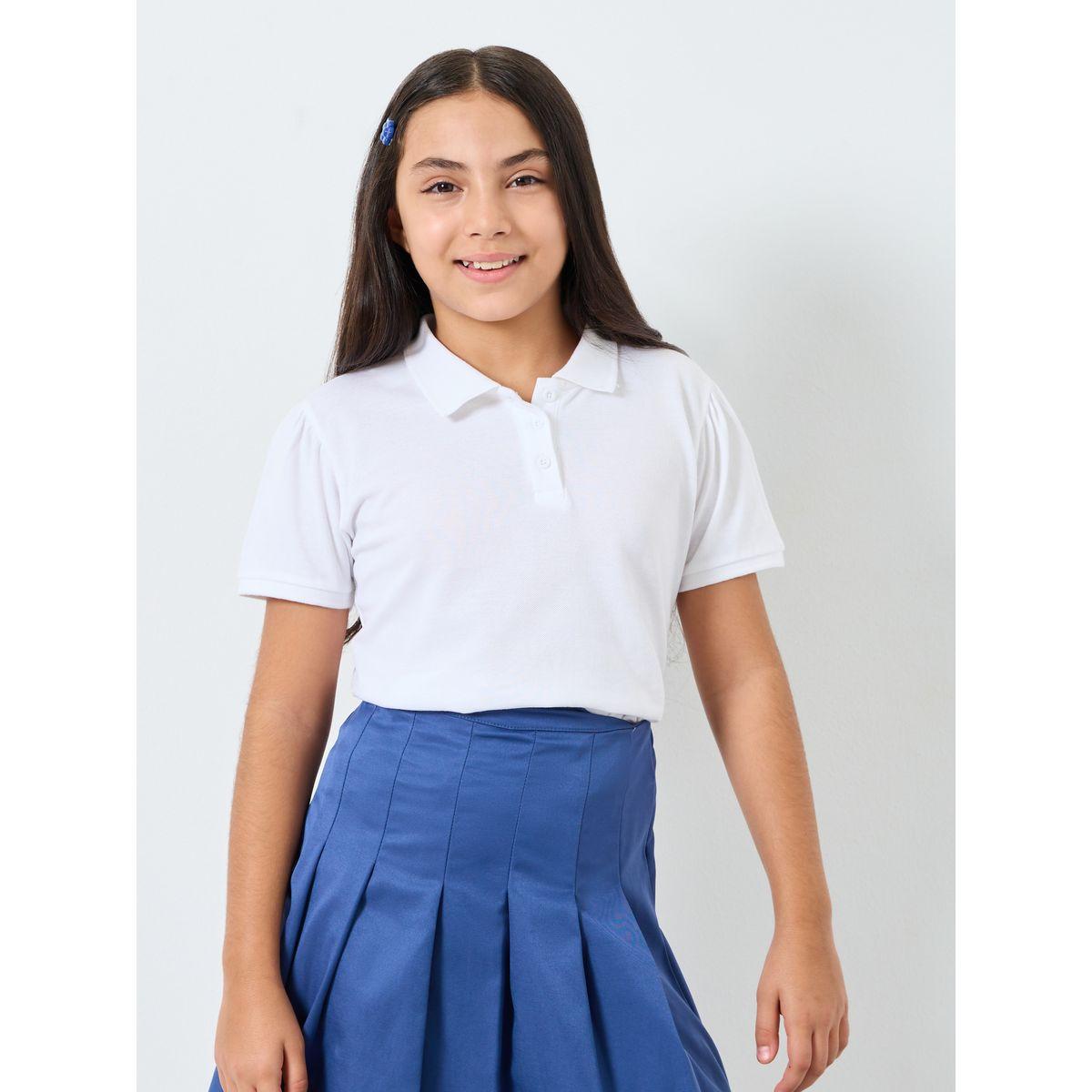تيشيرت بياقة بولو وأكمام قصيرة-girls-clothing-tshirts-image-2