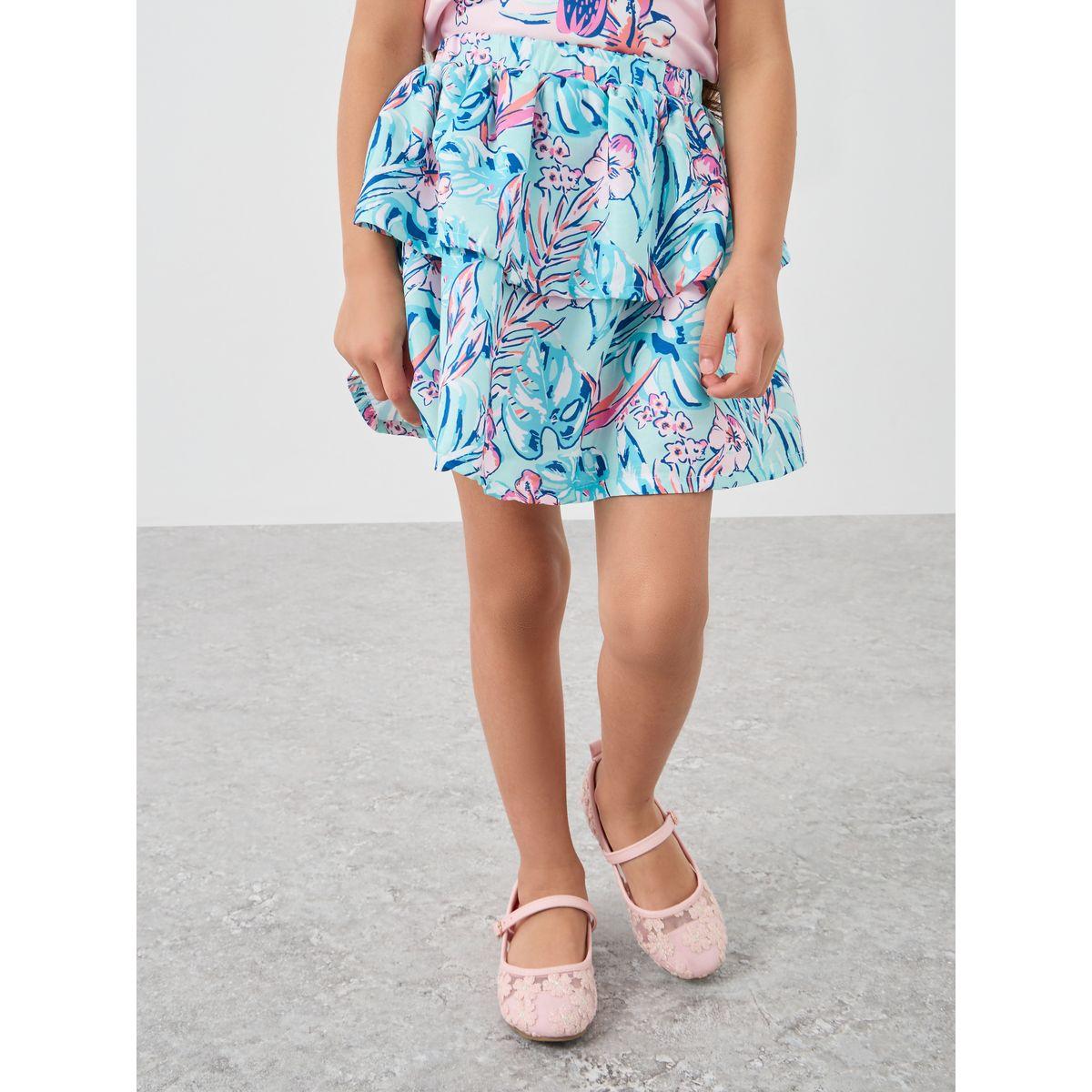Styli Graphic Print T-Shirt and Tiered Skirt Set-girls-clothing-setsandcoords-image-5