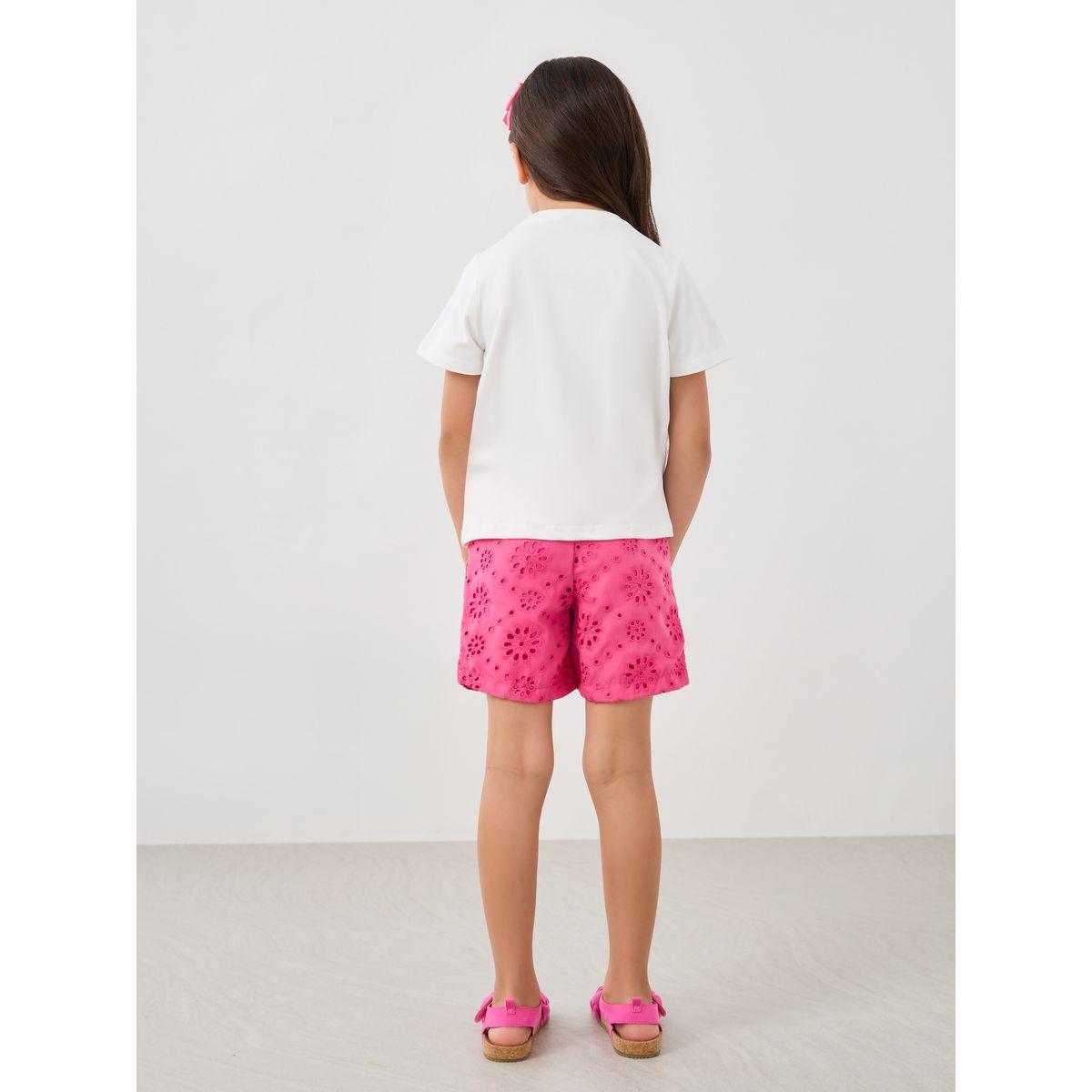 Styli Graphic Print Round Neck T-Shirt and Shorts Set-girls-clothing-setsandcoords-image-3