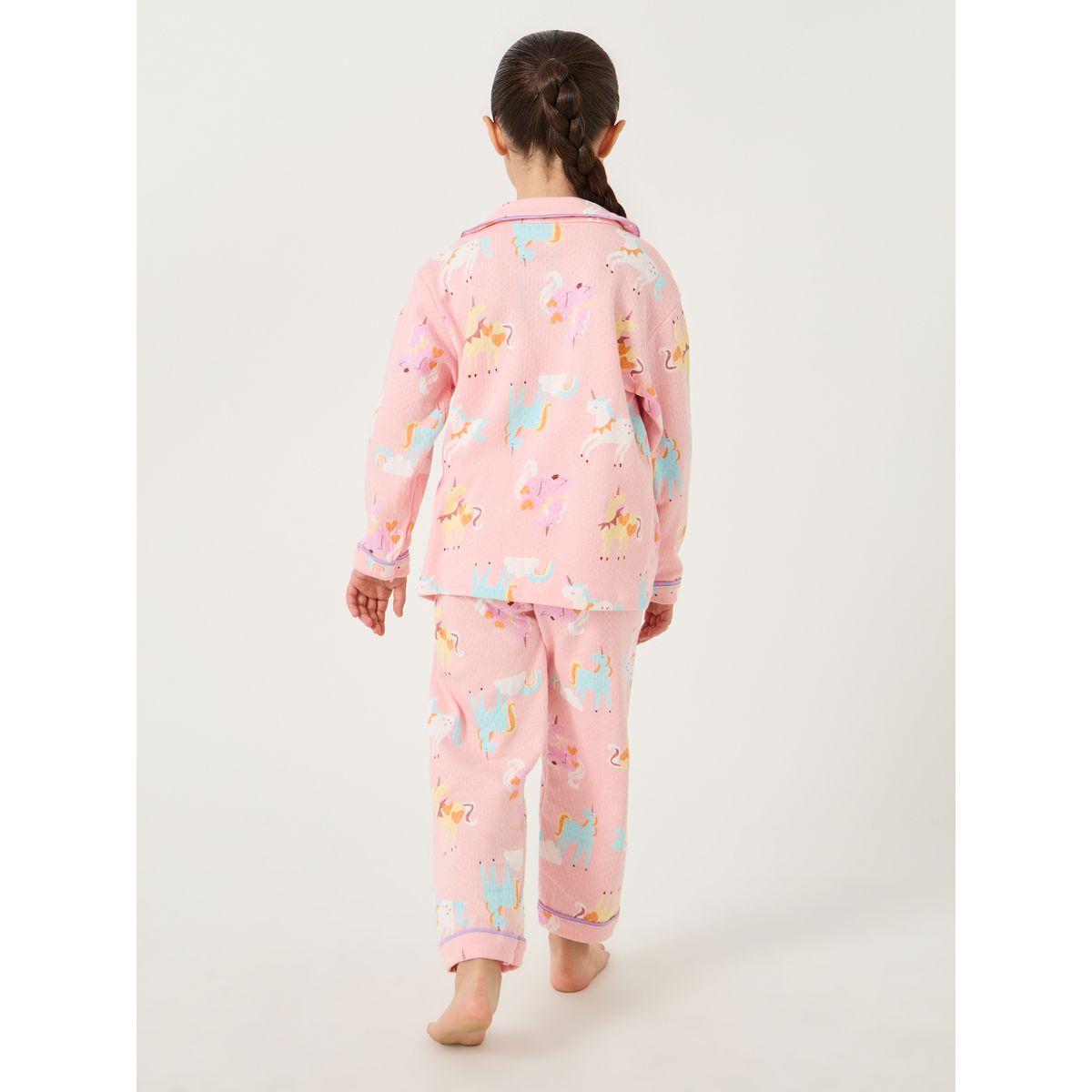 Styli All-Over Unicorn Print Long Sleeve Shirt and Pyjama Set-girls-clothing-nightwear-image-6