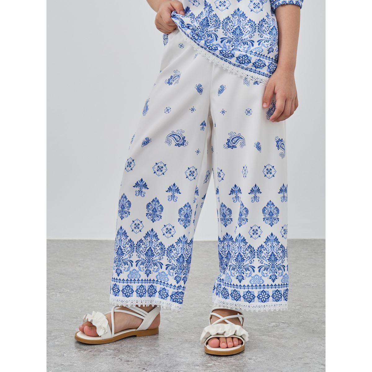 Styli Girls Printed Tie-Up neck Top and Culottes Set-girls-clothing-setsandcoords-image-4