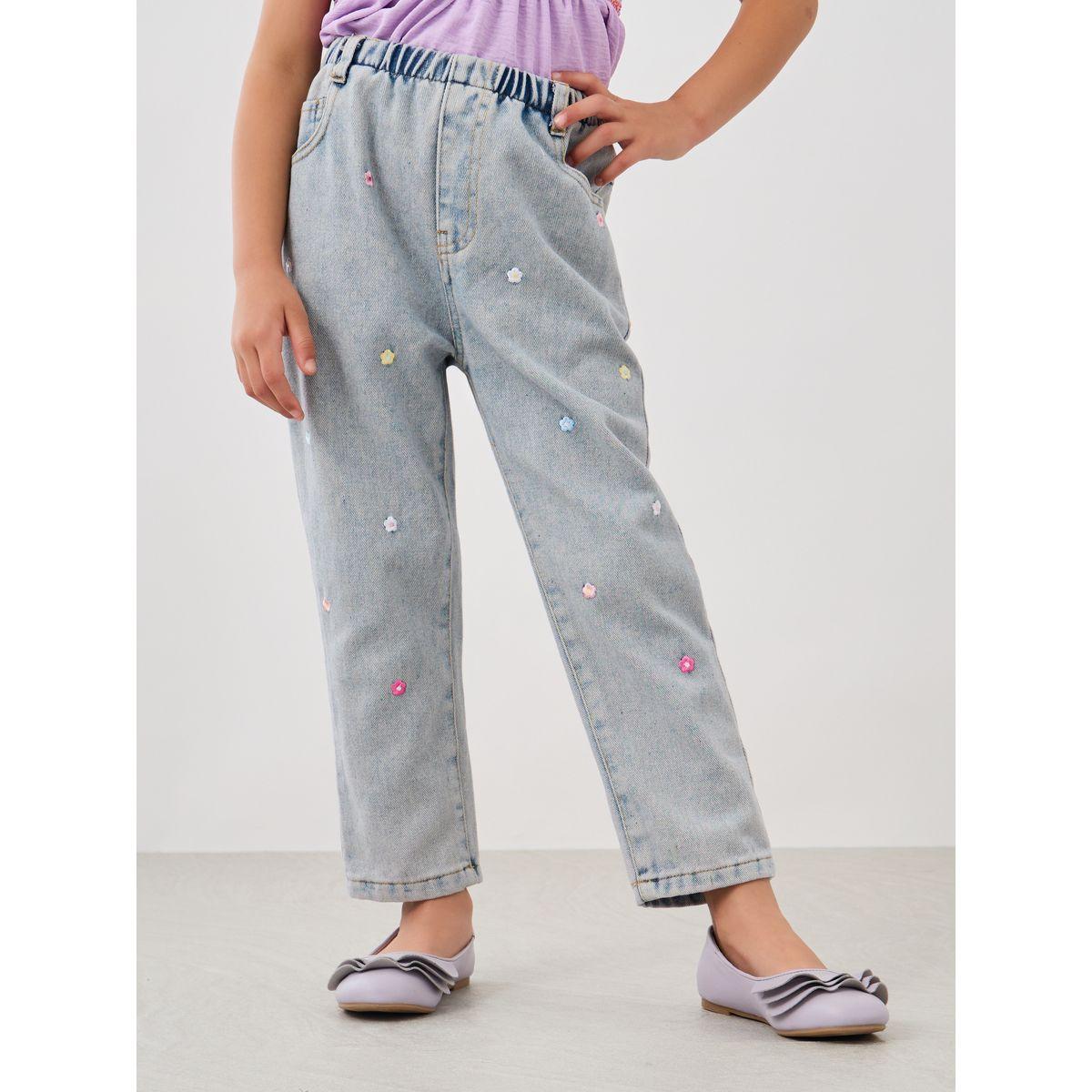 Styli High Rise Floral Embroidered Straight Leg Jeans-girls-clothing-bottoms-jeansandjeggings-image-1