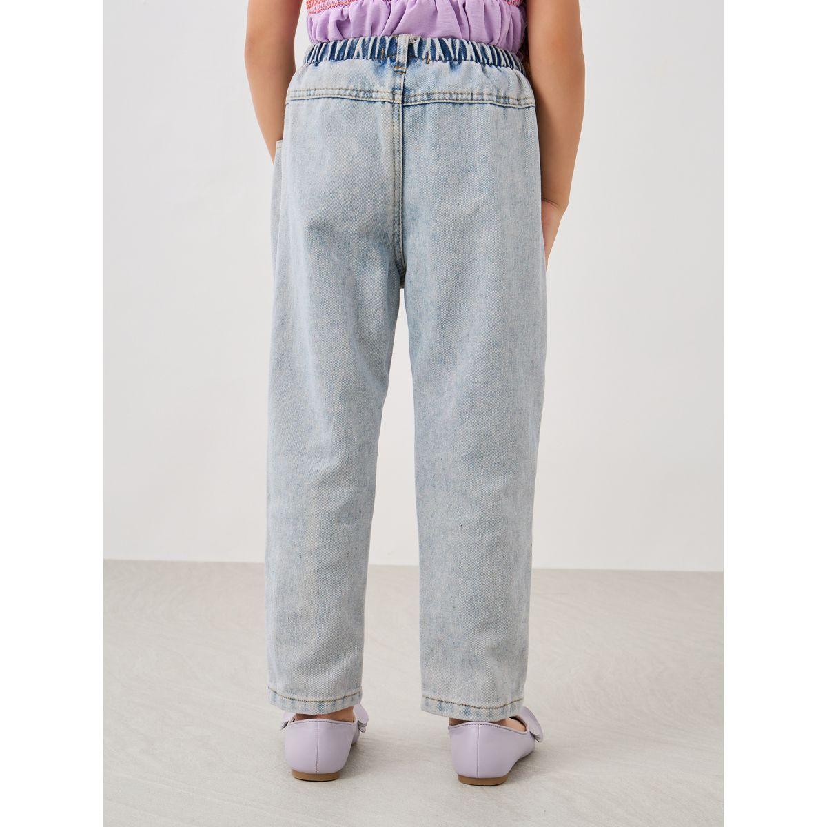جينز بأرجل مستقيمة وزهور مُطرّزة-girls-clothing-bottoms-jeansandjeggings-image-4
